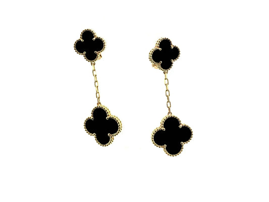 [⭐Aura]CLOVER 2 MOTIFS  EARRINGS (MULTIPLE CHOICESC