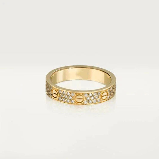 [⭐Aura]LOVE RING 3.6MM DIAMOND PAVED