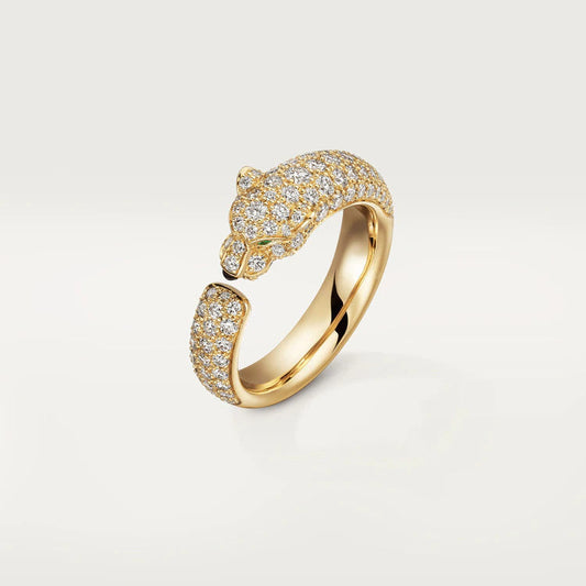 [⭐Aura]PANTHERE PINK GOLD DIAMOND RING