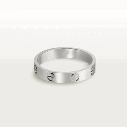 [⭐Spark]LOVE RING 4MM 1 DIAMOND SILVER