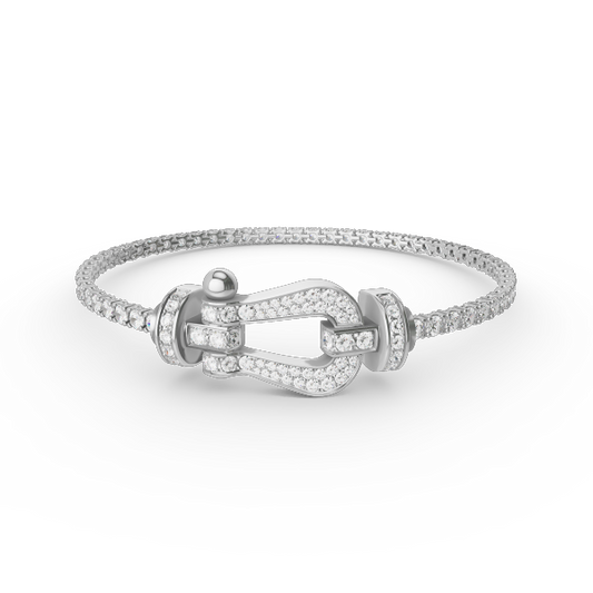 [⭐Aura]FORCE  LARGE HORSESHOE FULL DIAMOND TENNIS BRACELET